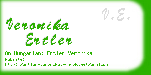 veronika ertler business card